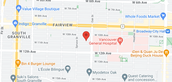map of 401 1035 W 11TH AVENUE